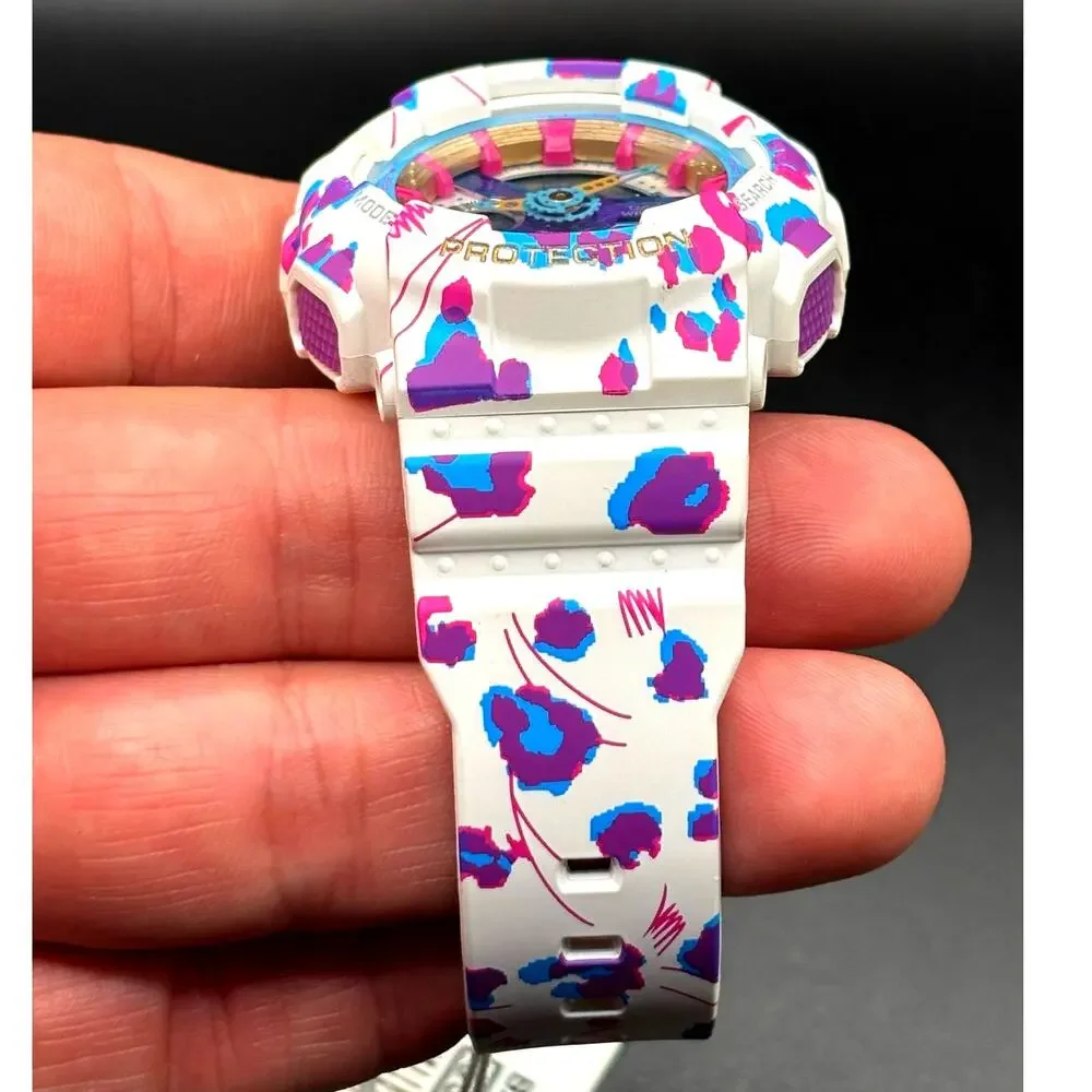 Casio Baby-G BA-110FL-7A Flower Leopard Analog Digital Watch NIBWT